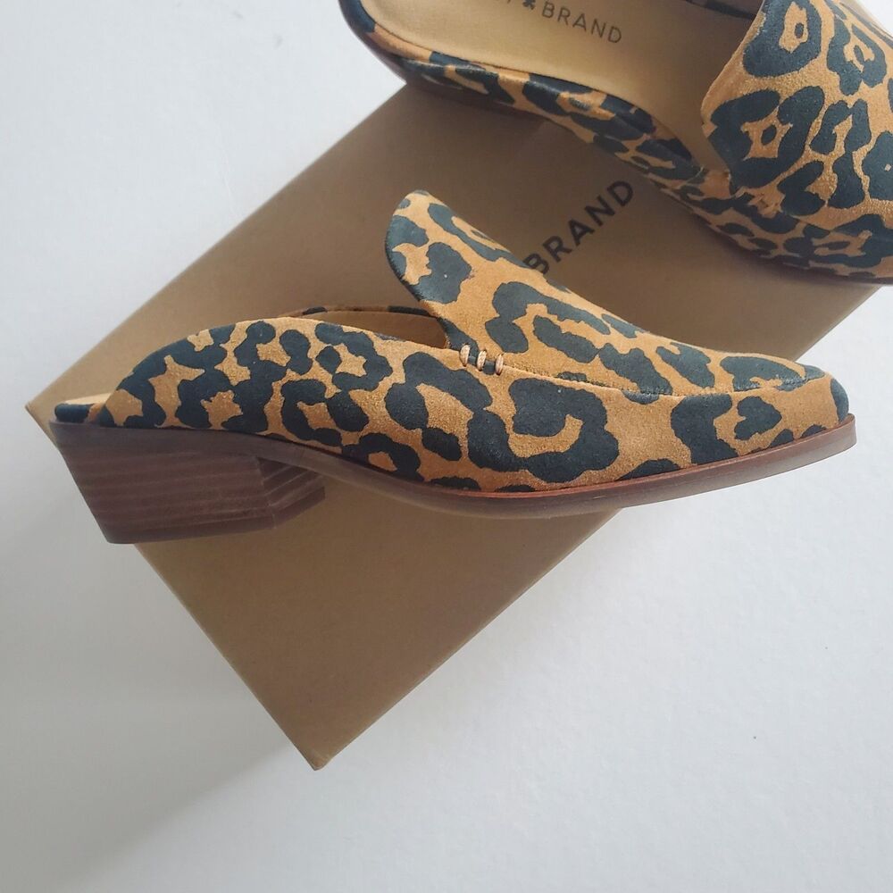 NEW Lucky Brand Women’s Mules 7 Leopard Print Margrete Block Heel Slip On Shoes - Picture 5 of 10
